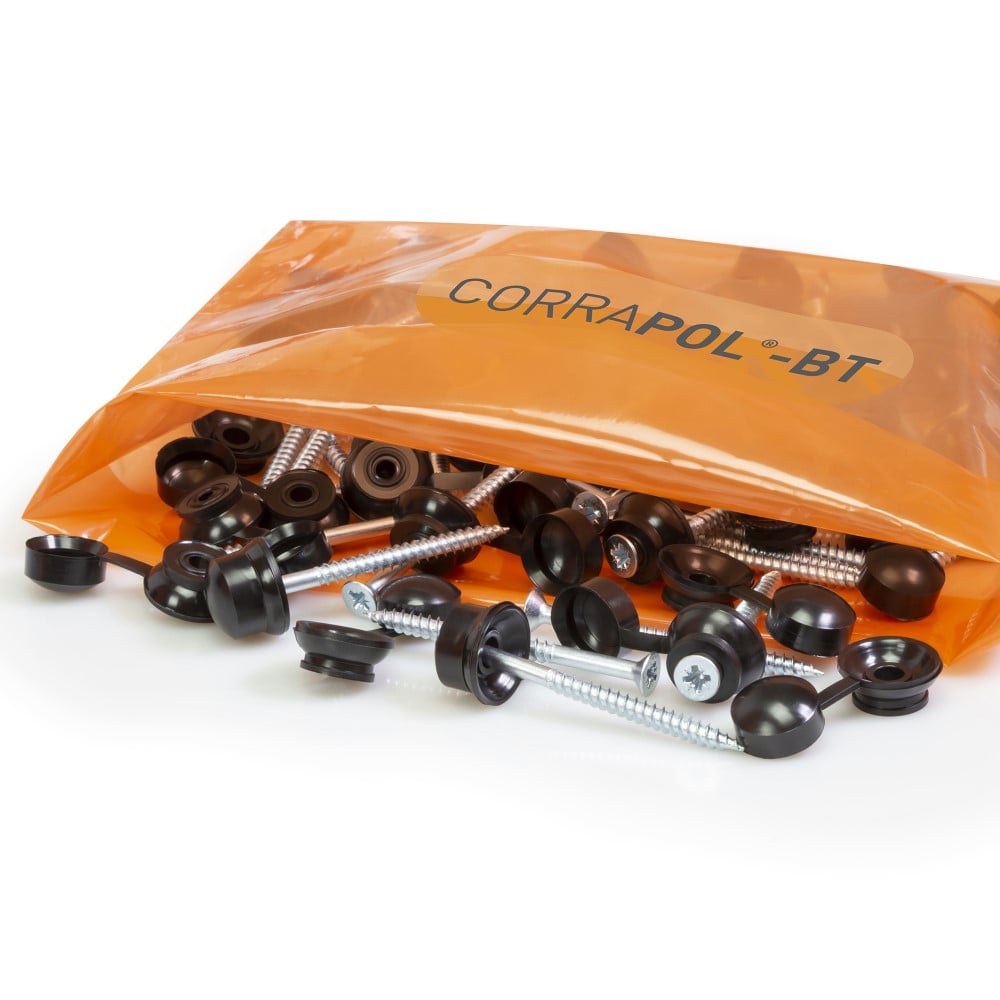 Corrapol BT Screw cap Fixings Pack of 10 (60mm | 5.5mm x 60mm) Corrapol BT Screw cap Fixings Pack of 10 (60mm | 5.5mm x 60mm)