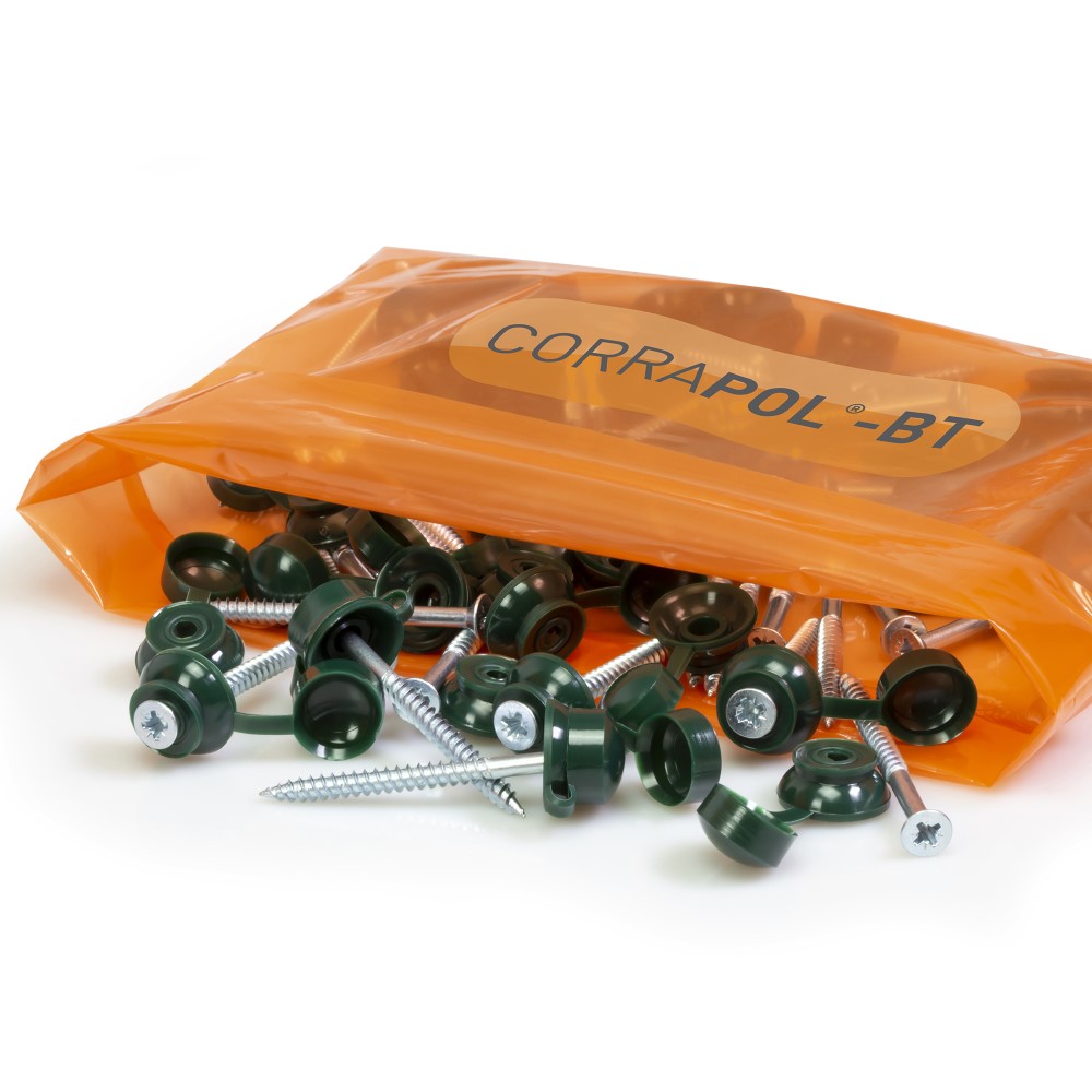 Corrapol BT Screw cap Fixings Pack of 10 (60mm | 5.5mm x 60mm)