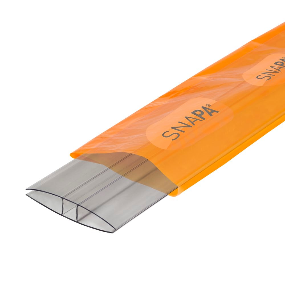 Snapa 16mm Clear Polycarbonate H section (2m) Snapa 16mm Clear Polycarbonate H section (2m)