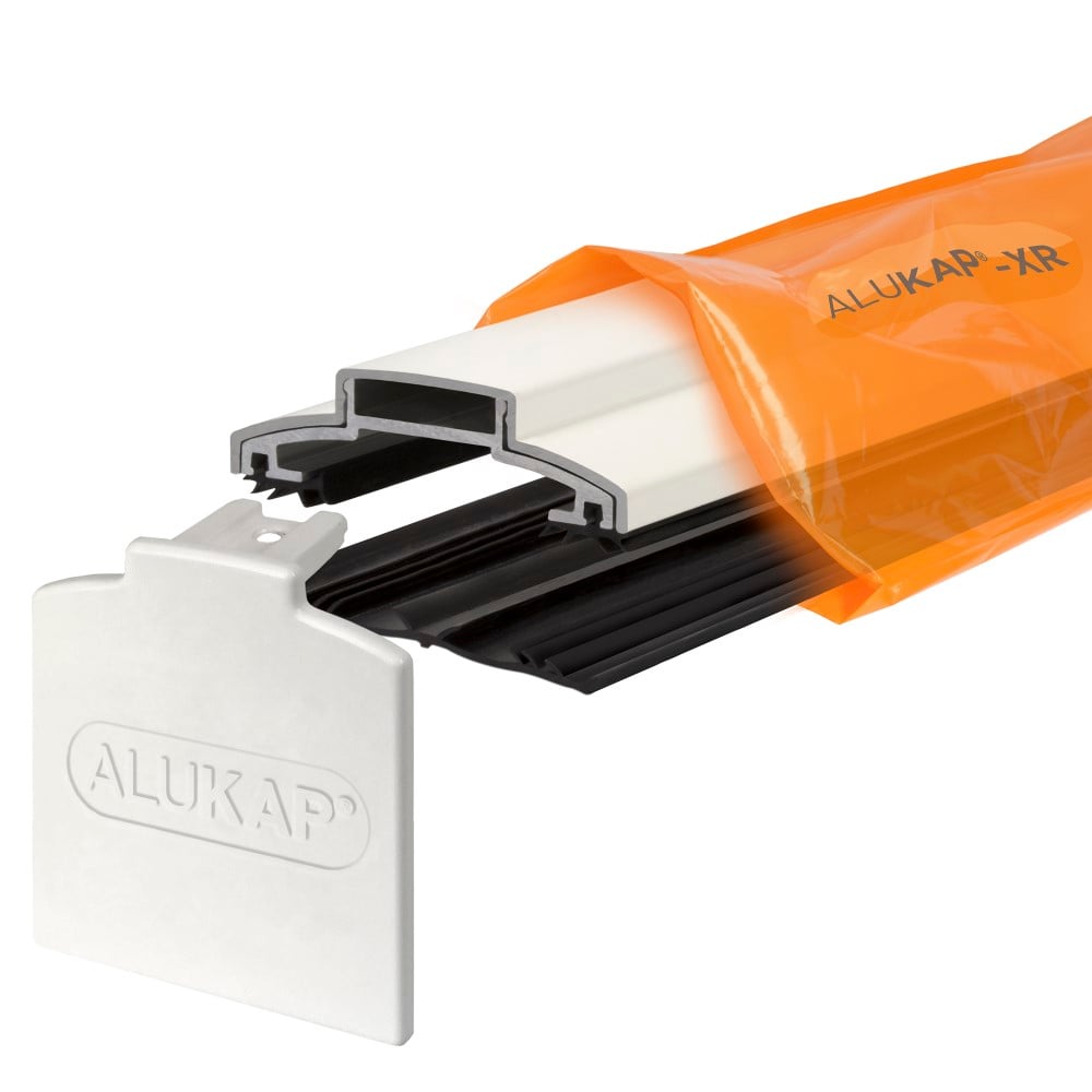 Alukap-XR 60mm Glazing Bar with 45mm rafter gasket (6m | White) Alukap-XR 60mm Glazing Bar with 45mm rafter gasket (6m | White)