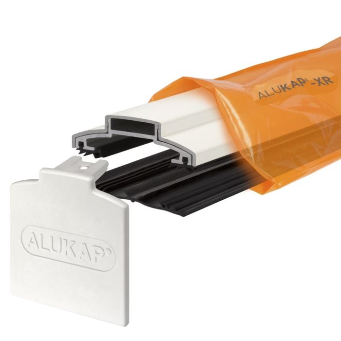 Alukap-XR 60mm Glazing Bar with 45mm rafter gasket (3.6m | White)