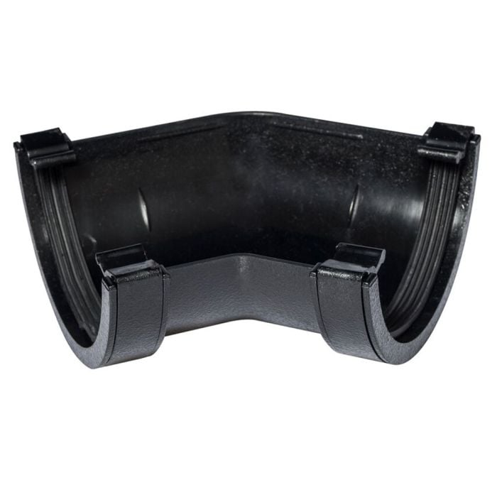 Cast Iron Effect 112mm Half Round 135 Degree Angle