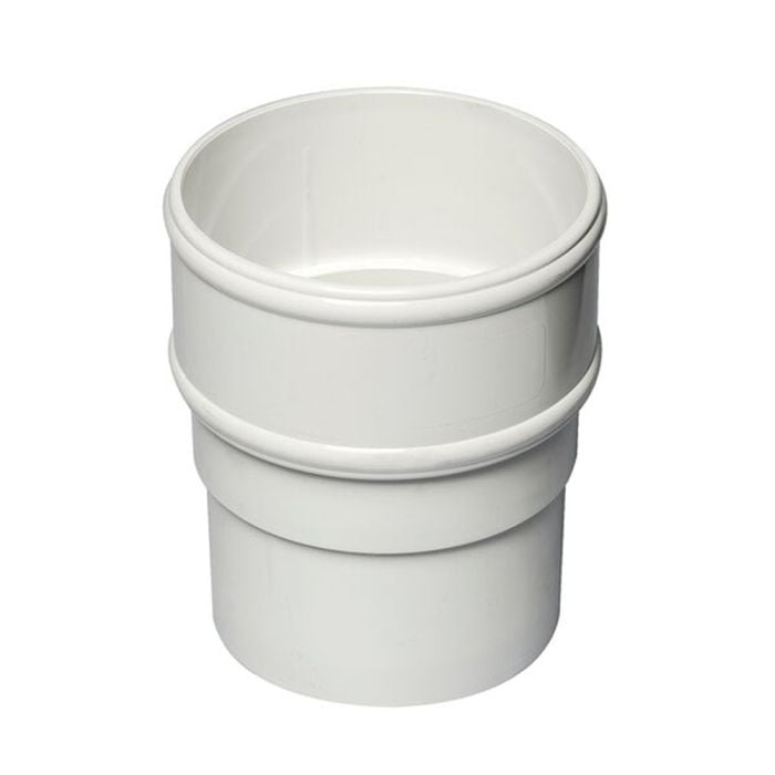 White 68mm Round Downpipe Socket