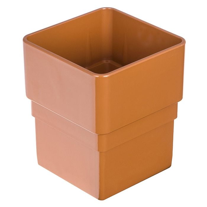 Caramel 65mm Square Downpipe Socket