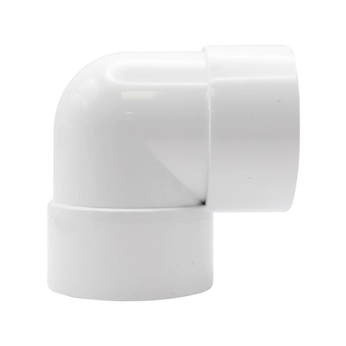 White 40mm Solvent Weld Double Socket 90 Degree Knuckle Bend (Kayflow)