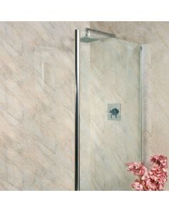 Pergamon Marble bathroom panel installed in a shower