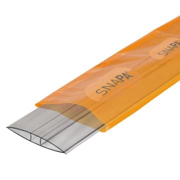 Snapa 6mm Clear Polycarbonate H Section 3m