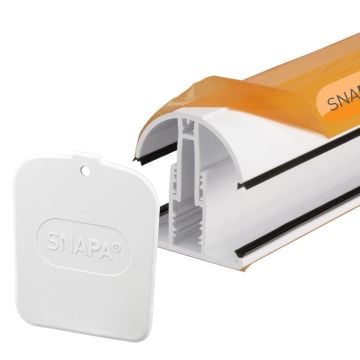 Snapa Lean-to Bar White 4m inc. end cap