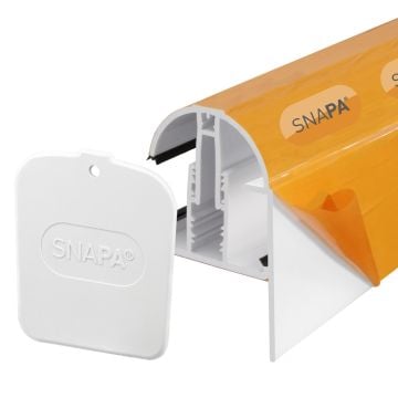 Snapa Gable Bar White 4m inc. end cap