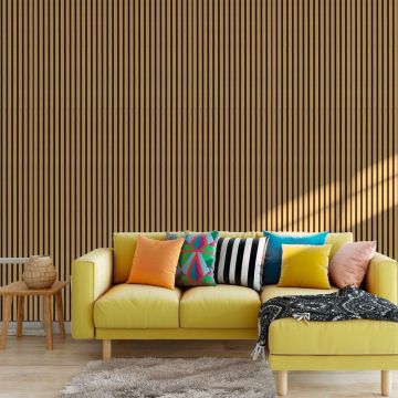 Contemporary Oak Slat Wall Panel Sample