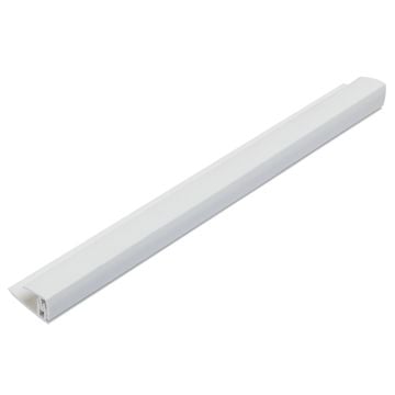 White 5mm - 8mm Wall Panel 2 Part End Cap (2.6m)