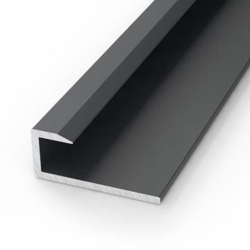 Black Aluminium End Cap - Close Up