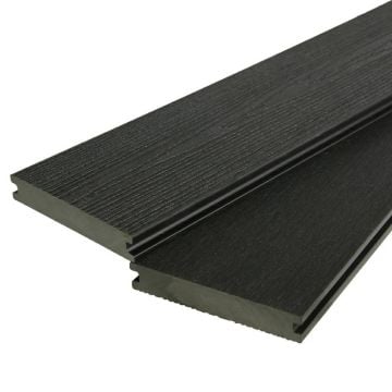 Ecodek Evolution Black Solid Composite Decking Board - 3.6m