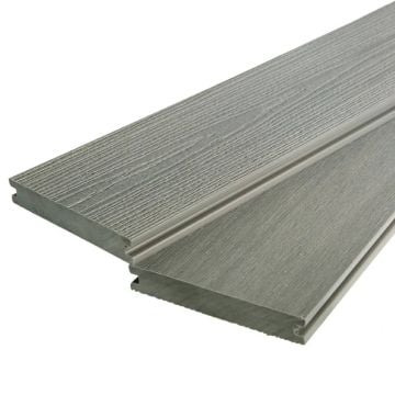 Ecodek Evolution Smoke Grey Solid Composite Decking Board - 3.6m