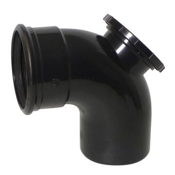 Single Socket Short Access Soil Bend (Black)