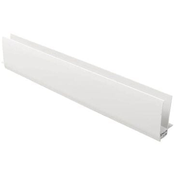 White two part top edge trim for Kavex external cladding (5m)