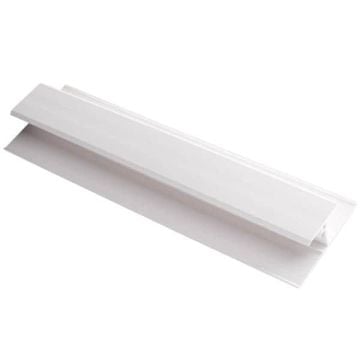 White two-part centre joint trim for Kavex external cladding (5m)