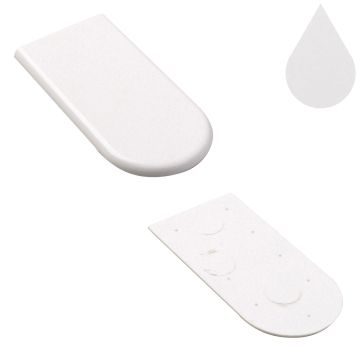 Brilliant White Bullnose 25mm x 50mm End Cap (22mm boards)