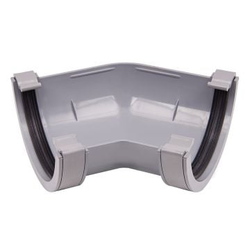 Grey 112mm Half Round 135 Degree Angle 