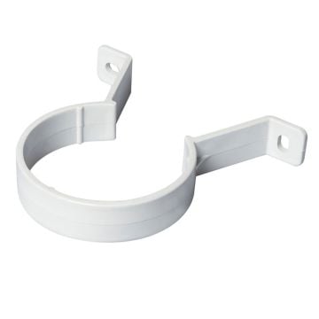White 68mm Round Downpipe Clip