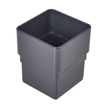 Anthracite Grey 65mm Square Downpipe Socket (Kayflow)