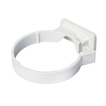 White 68mm Round Concealed Fix Downpipe Clip 