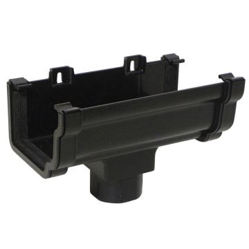 Cast Iron Effect 120mm Ogee Gutter to 68mm Round or 65mm Square Downpipe Running Outlet 