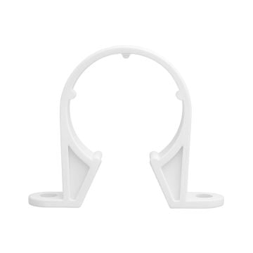 White 40mm Waste Pipe Clip (White)