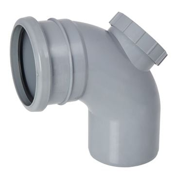 Single Socket Short Access Soil Bend (Grey)