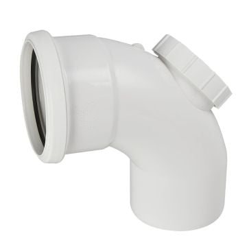 Single Socket Short Access Soil Bend (White)
