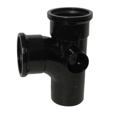 90 Degree Double Socket Soil Branch (Black)