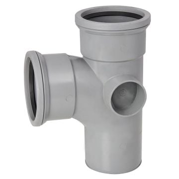 90 Degree Double Socket Soil Branch (Grey)