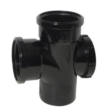 Double Socket Soil Access Junction (Black)