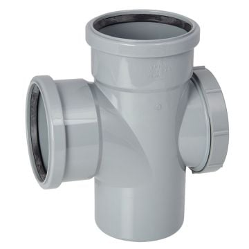 Double Socket Soil Access Junction (Grey)