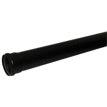 Black 110mm Single Socket Pipe (3m)