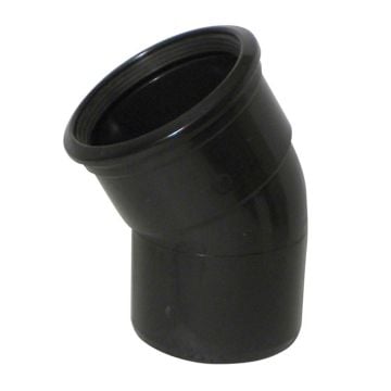 30 Degree Single Socket Soil Bend (Black)