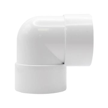 White 32mm Solvent Weld Double Socket 90 Degree Knuckle Bend (Kayflow)