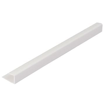 White 8mm - 10mm Wall Panel End Cap (2.6m)