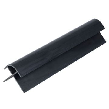 Black 10mm Shower Panel External Corner (2.4m)