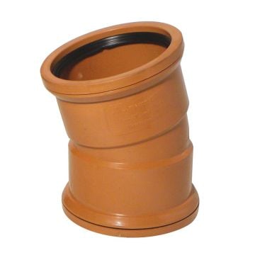 Terracotta 110mm Underground 15 Degree Double Socket Bend