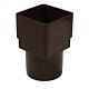 Brown 65mm Square to 68mm Round Downpipe Adaptor (Kayflow)