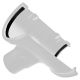 White 114mm Deep Gutter to 68mm Round Downpipe Running Outlet (Kayflow)