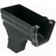 Black 120mm Ogee Gutter to 68mm Round or 65mm Square Downpipe Left Hand Stopend Outlet (Kayflow)