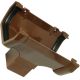 Brown 117mm Square Gutter to 65mm Square or 68mm Round Downpipe Running Outlet (Kayflow)
