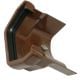 Brown 117mm Square To Cast Iron Ogee Right Hand Gutter Adaptor (Kayflow)