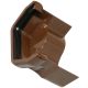 Brown 117mm Square To Cast Iron Ogee Left Hand Gutter Adaptor (Kayflow)