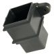 Cast Iron Effect 65mm Square Pipe Socket with Fixing Lugs (Kayflow)