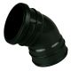 110mm Pipe Double Socket 45 Degree Bend (Black | Kayflow)