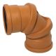 Terracotta 110mm Underground Adjustable Double Socket Bend (0 Degrees - 90 Degrees | Kayflow)