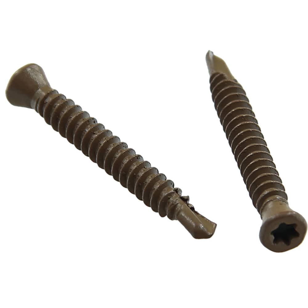 Ecodek Fascia Screws – Coffee – 35mm (100) Ecodek Fascia Screws – Coffee – 35mm (100)